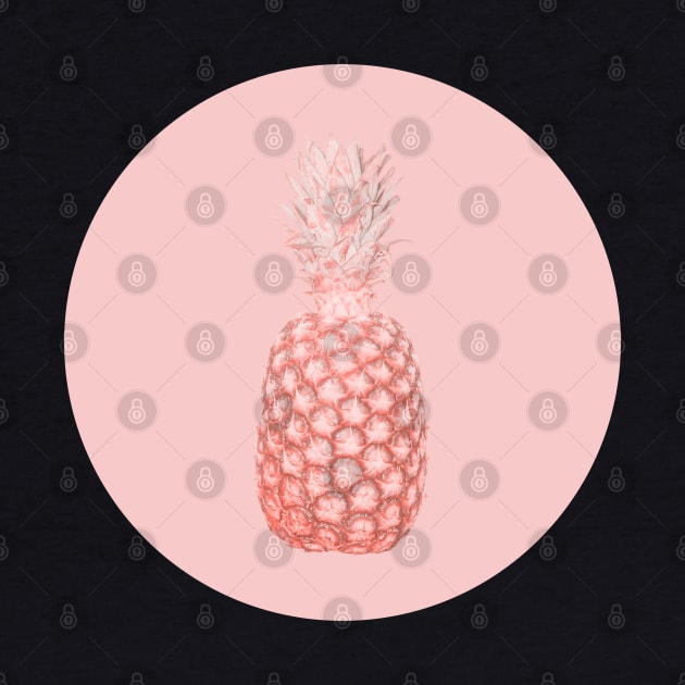 Pineapple in Millennial pink minimalist design by AnnArtshock